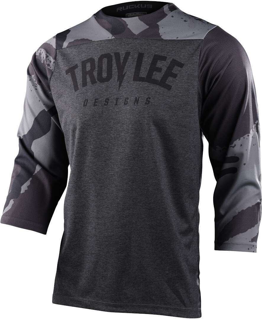 Troy Lee Designs Ruckus 3/4 Camber Camo Bicycle Jersey, black-multicolored, Size 2XL for Men-image-781583529