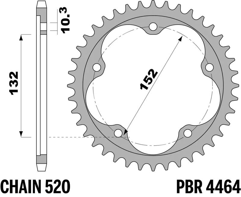 PBR Rear Sprocket Steel Reinforced - 520