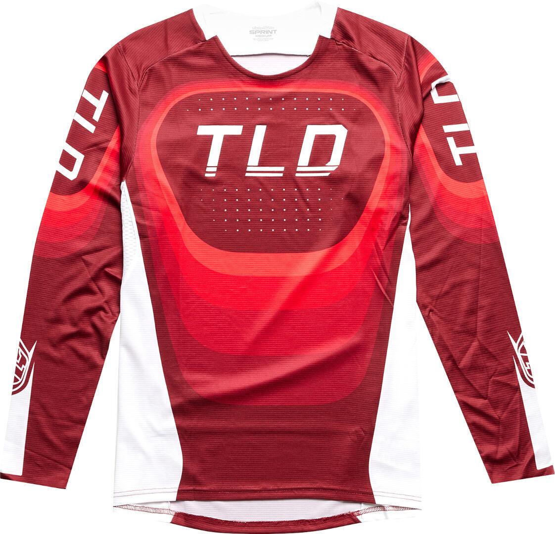 Troy Lee Designs Sprint Reverb Bicycle Jersey, white-red, Size L for Men-image-674432298