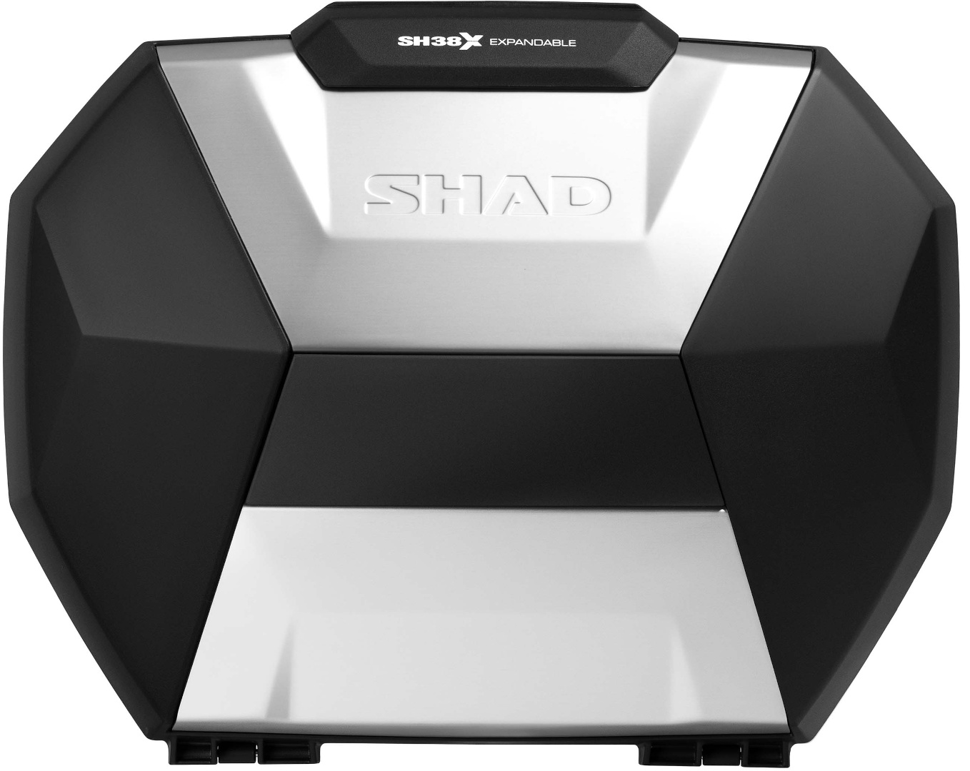 Shad Unisex Black Silver Sh38x Side Cases Set, Black-Silver