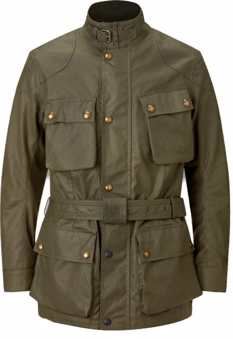 Belstaff Trialmaster Мотоциклетная восковая куртка Оливковый 6XL 