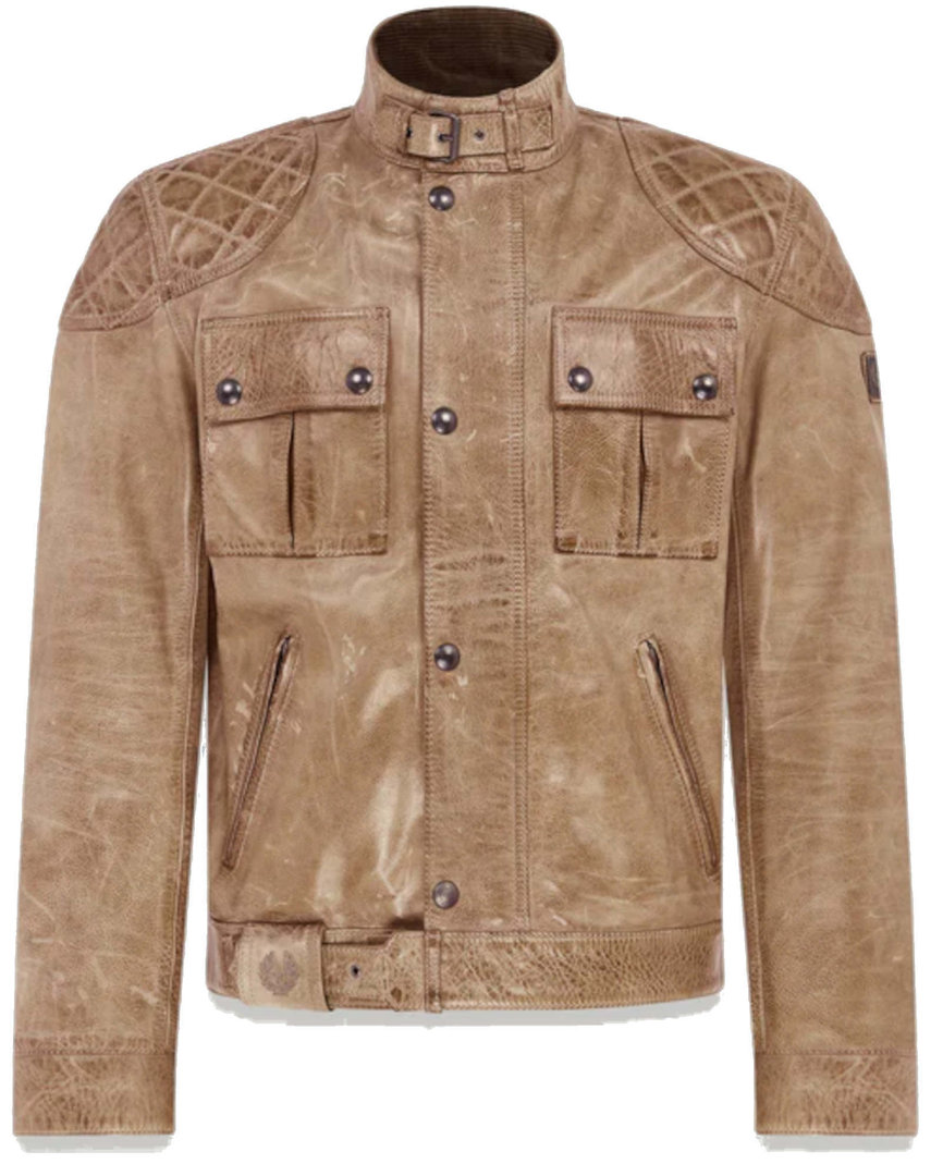 Belstaff Brooklands Motorcycle Leather Jacket, brown, Size 2XL for Men