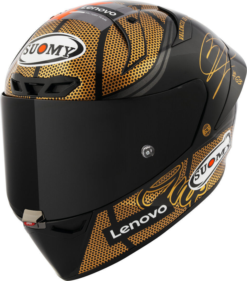 Suomy S1-XR GP Pecco W.C. 2023 Gold L.E. Replica FIM E06 Suomy S1-XR GP Pecco W.C. 2023 Gold L.E. Replica FIM E06