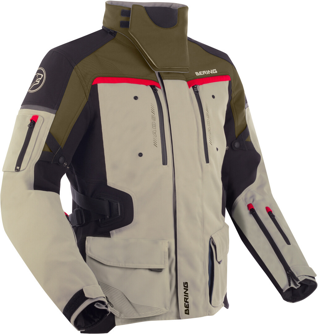 Bering Freeway waterproof Motorcycle Textile Jacket, beige, Size S for Men