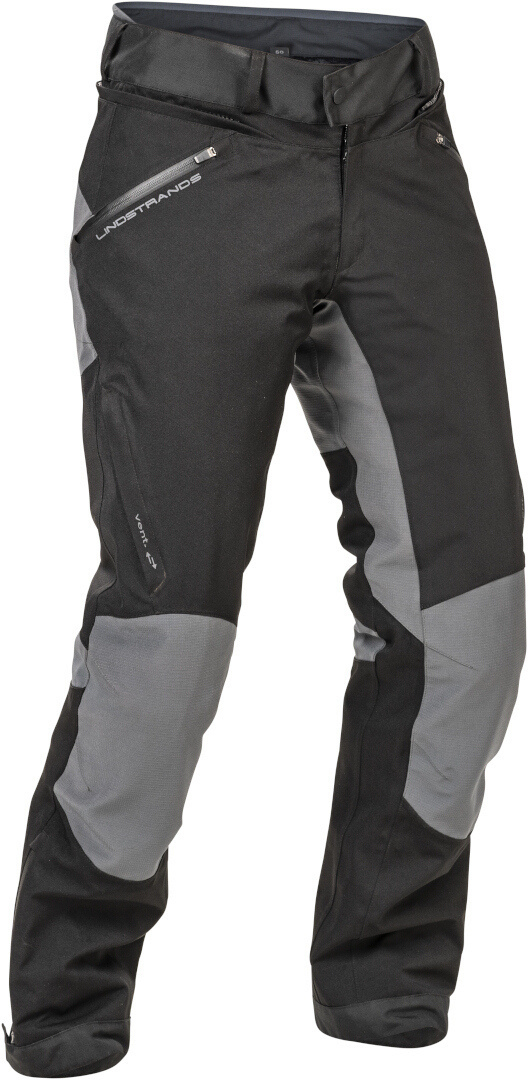 Lindstrands Lofsdalen Pantalon textile de moto imperméable, noir-gris, taille 58 pour Hommes