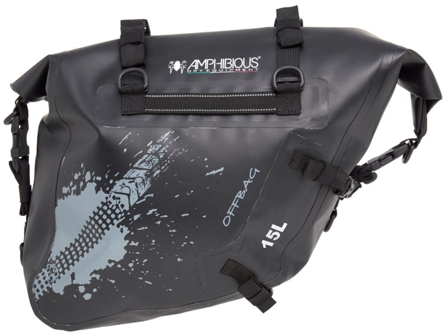Amphibious Offbag waterproof Saddle Bag, black for Men