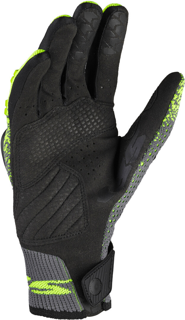 Side view of Spidi Cross Knit Tex Motocross Gloves, yellow, Size 3XL for Men