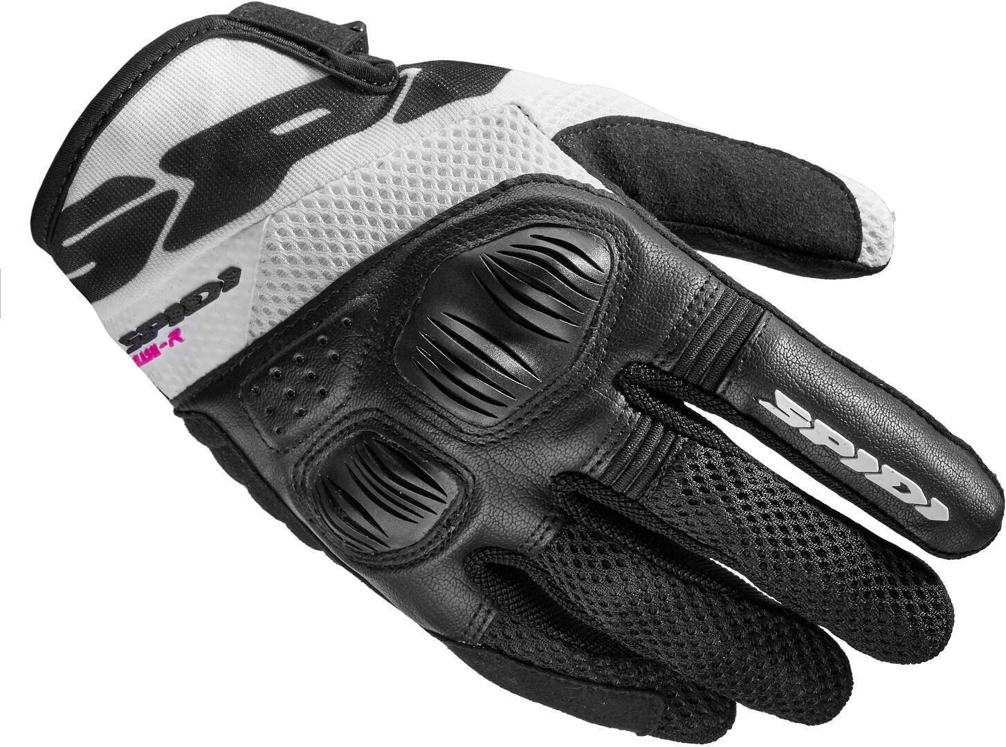 Spidi Flash-R Evo Tex Ladies Motorcycle Gloves, Black-White, Size Xl For Women