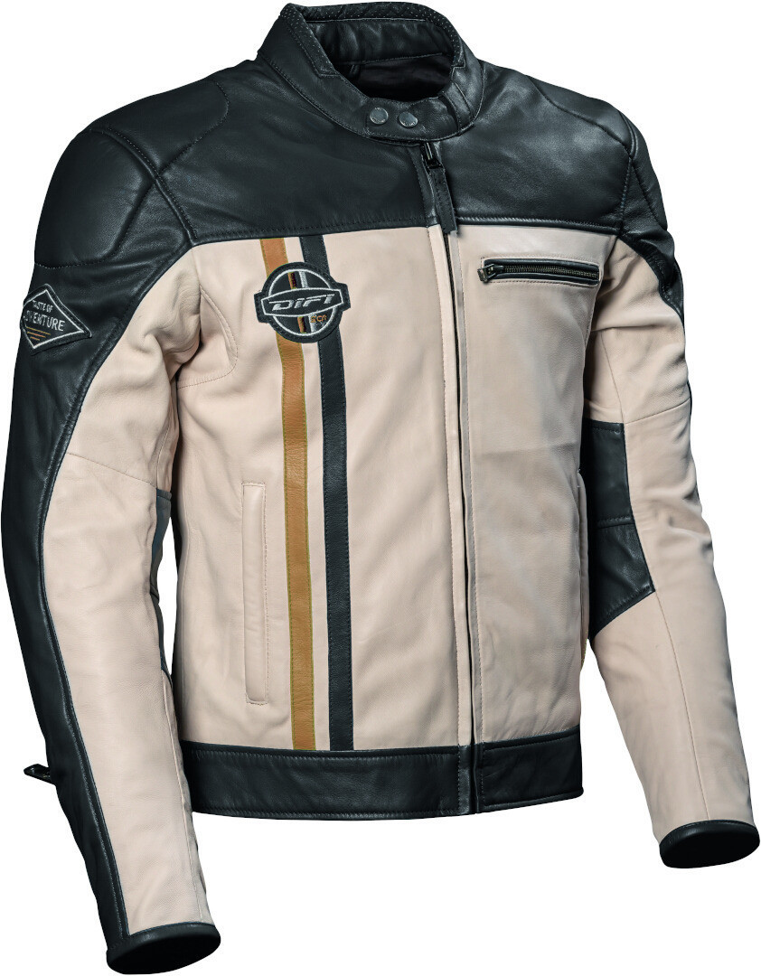 DIFI Boston Blouson en cuir de moto, noir, taille 62 pour Hommes