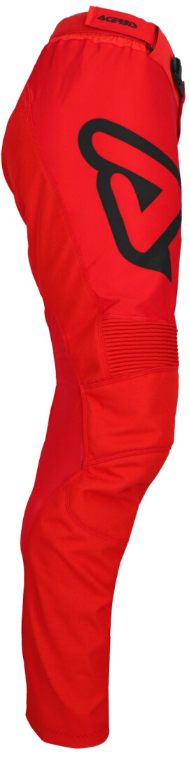 Side view of Acerbis MX-Track Inc Motocross Pants, black-red, Size 38 for Men