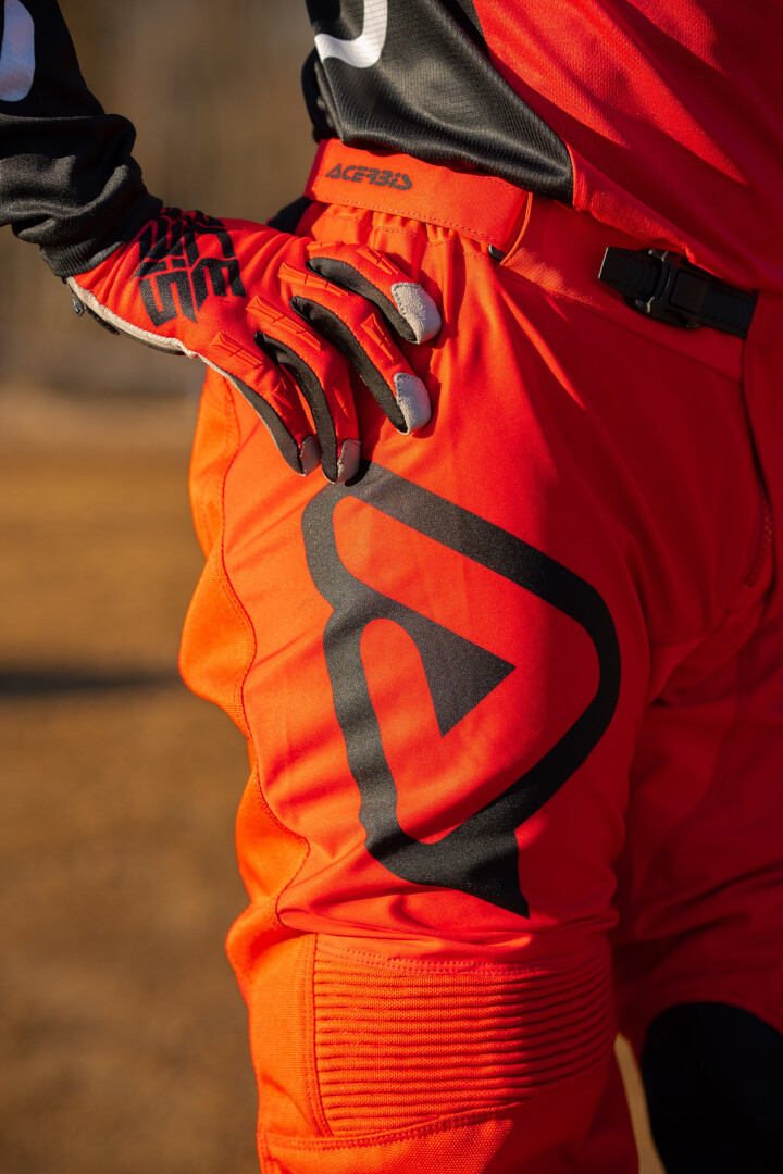 Side view of Acerbis MX-Track Inc Motocross Pants, black-red, Size 38 for Men