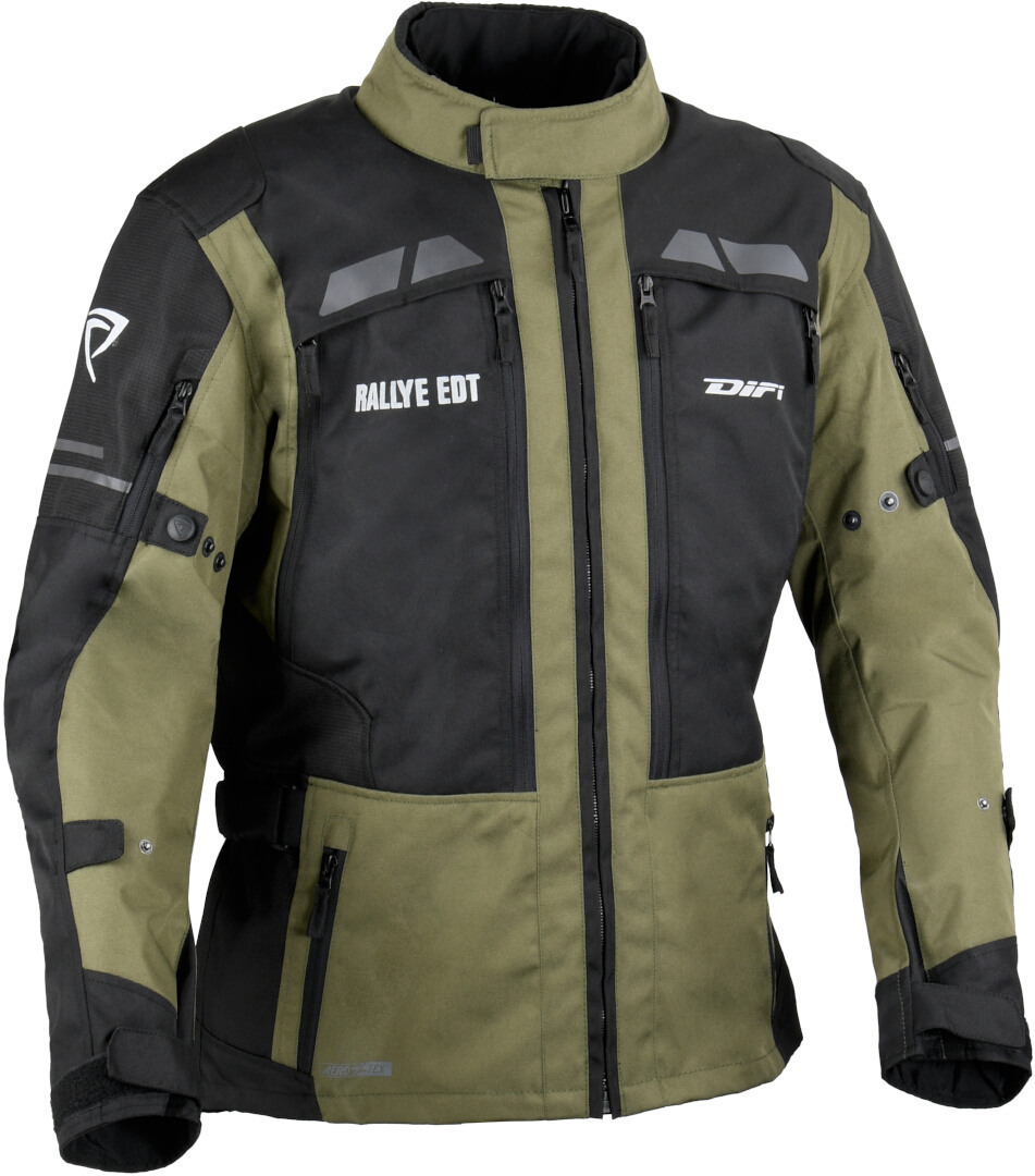 DIFI Granada Aerotex Veste textile de moto imperméable, noir-vert, taille 4XL pour Hommes