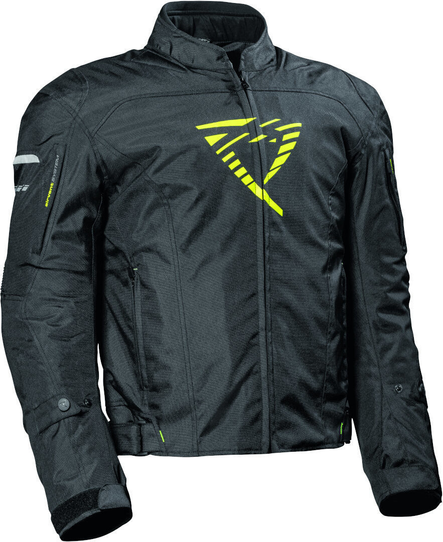 DIFI Ibarra Aerotex waterproof Motorcycle Textile Jacket, black-yellow, Size 3XL for Men