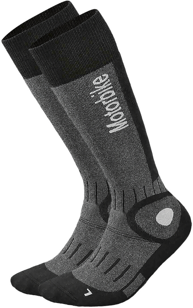 DANE Chaussettes de moto, noir-gris, taille 44 - 46 pour Hommes