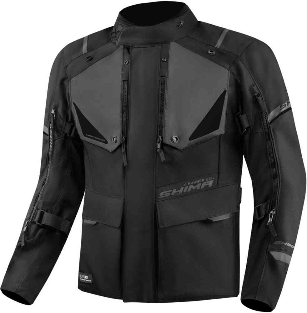 SHIMA Runner водонепроницаемая мотоциклетная текстильная куртка чёрный S 