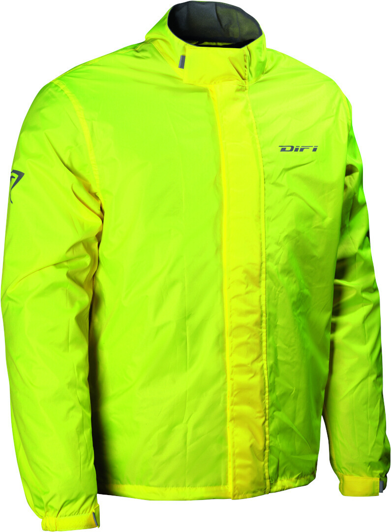 Difi Men's Yellow Fuzzy Motorcycle Rain Jacket, Size 2XL For