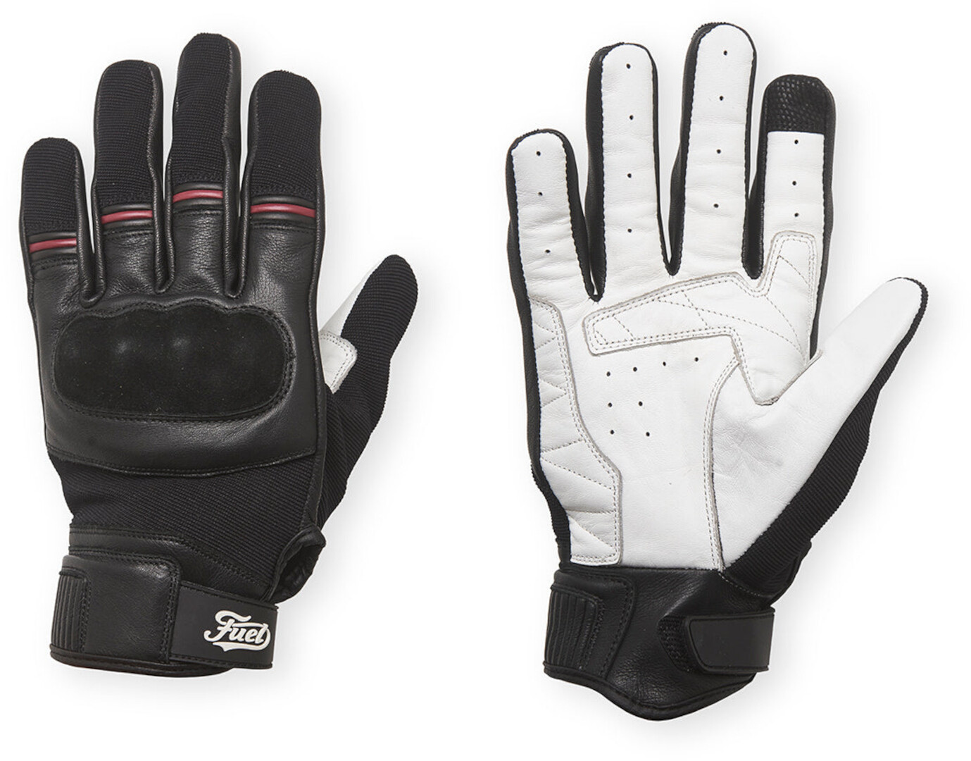 Fuel Rally 2 Gants de moto, noir-blanc, taille M pour Hommes