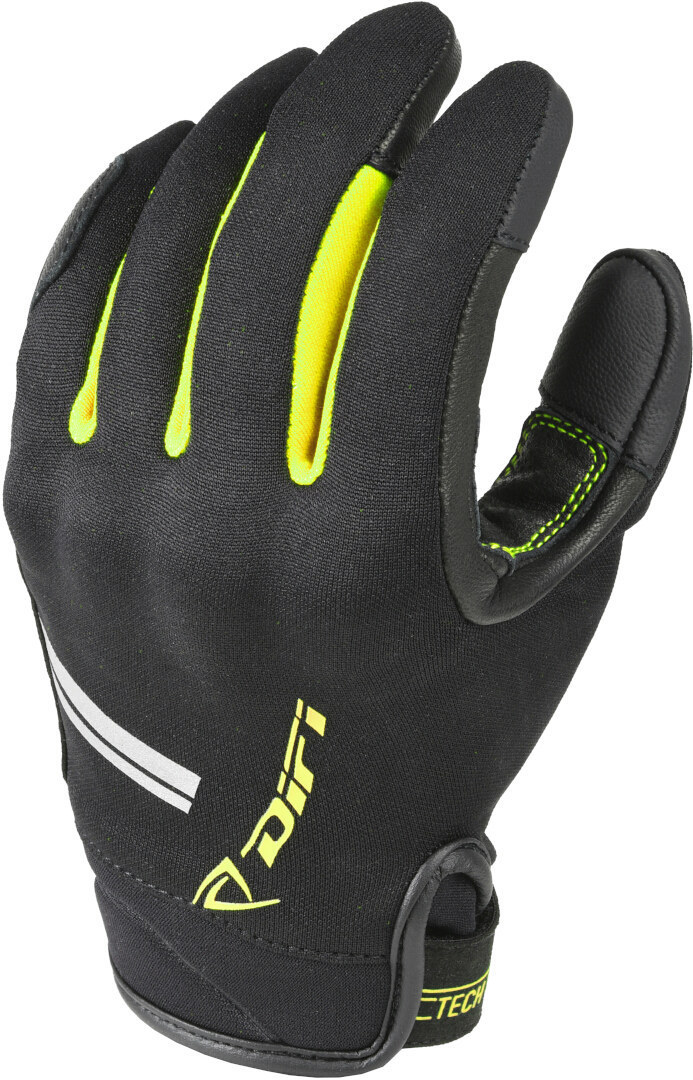 DIFI Matrix Gants de moto pour femmes, noir-jaune, taille XL