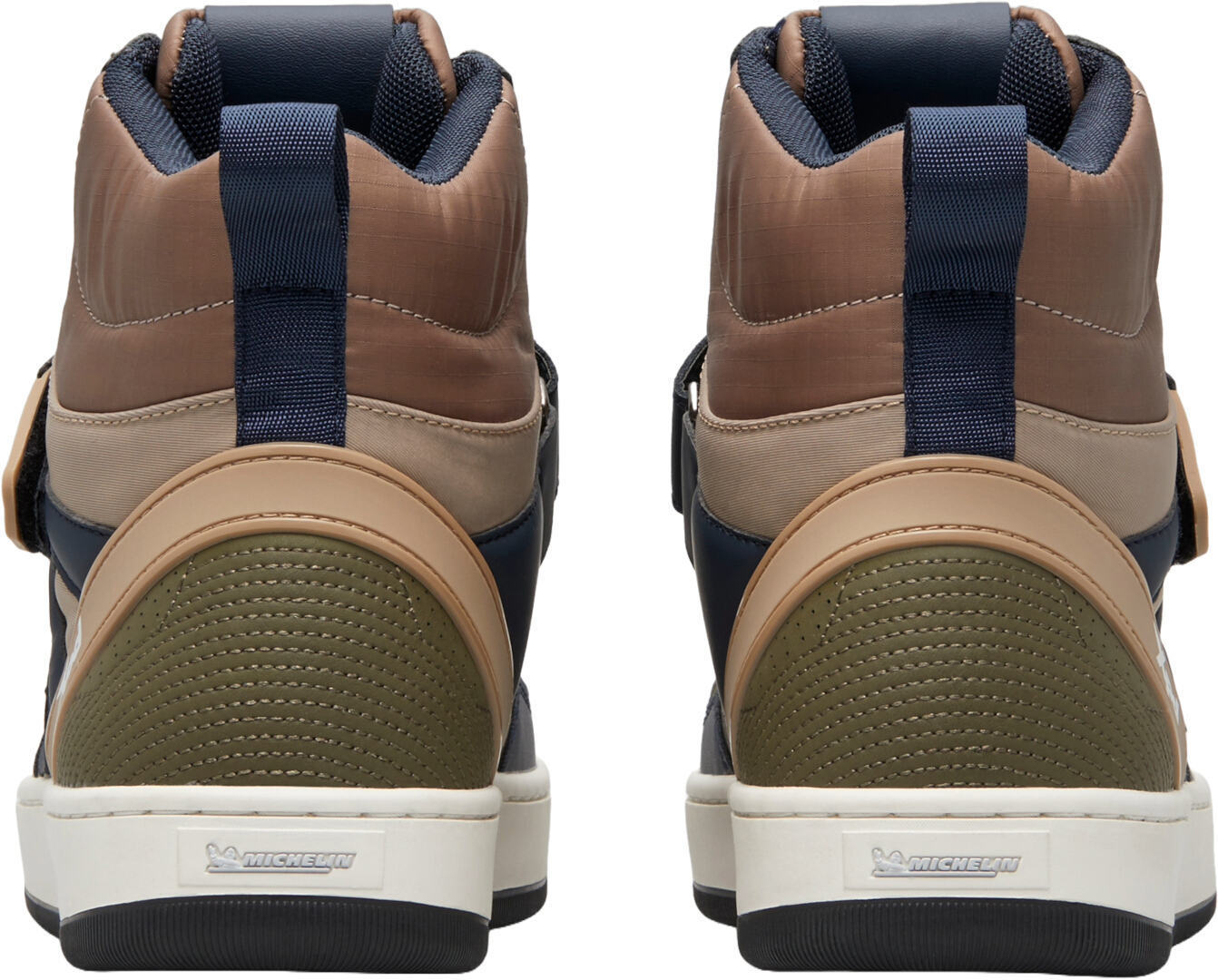 Side view of XPD Moto Pro Motorcycle Shoes, green-blue-beige, Size 47 for Men