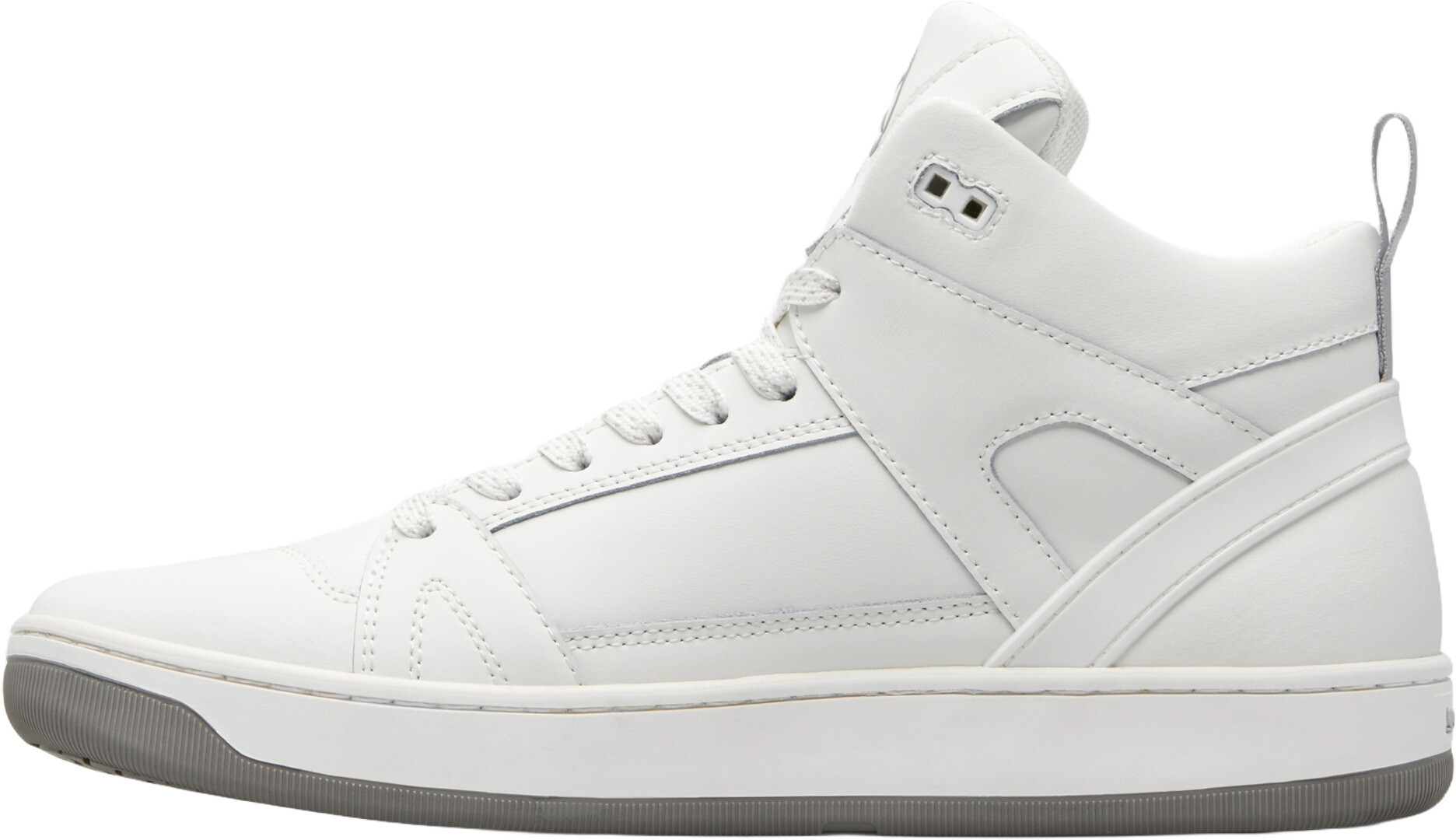 Side view of XPD Moto-1 Leather Motorcycle Shoes, white, Size 40