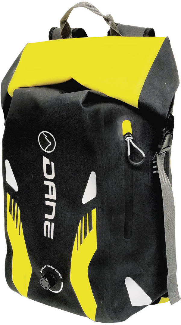 DANE Ikast 2 Sac à dos moto, noir-jaune pour Hommes