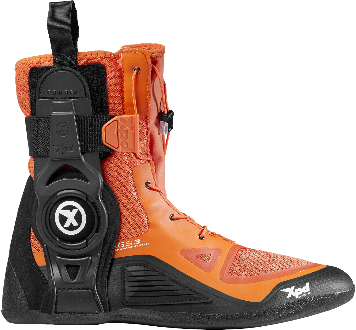 Xpd Ags 3 Motorcycle Inner Boots, Red-Orange, Size 44 For Men