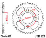 Standard Stahl Kettenrad 921 - 428