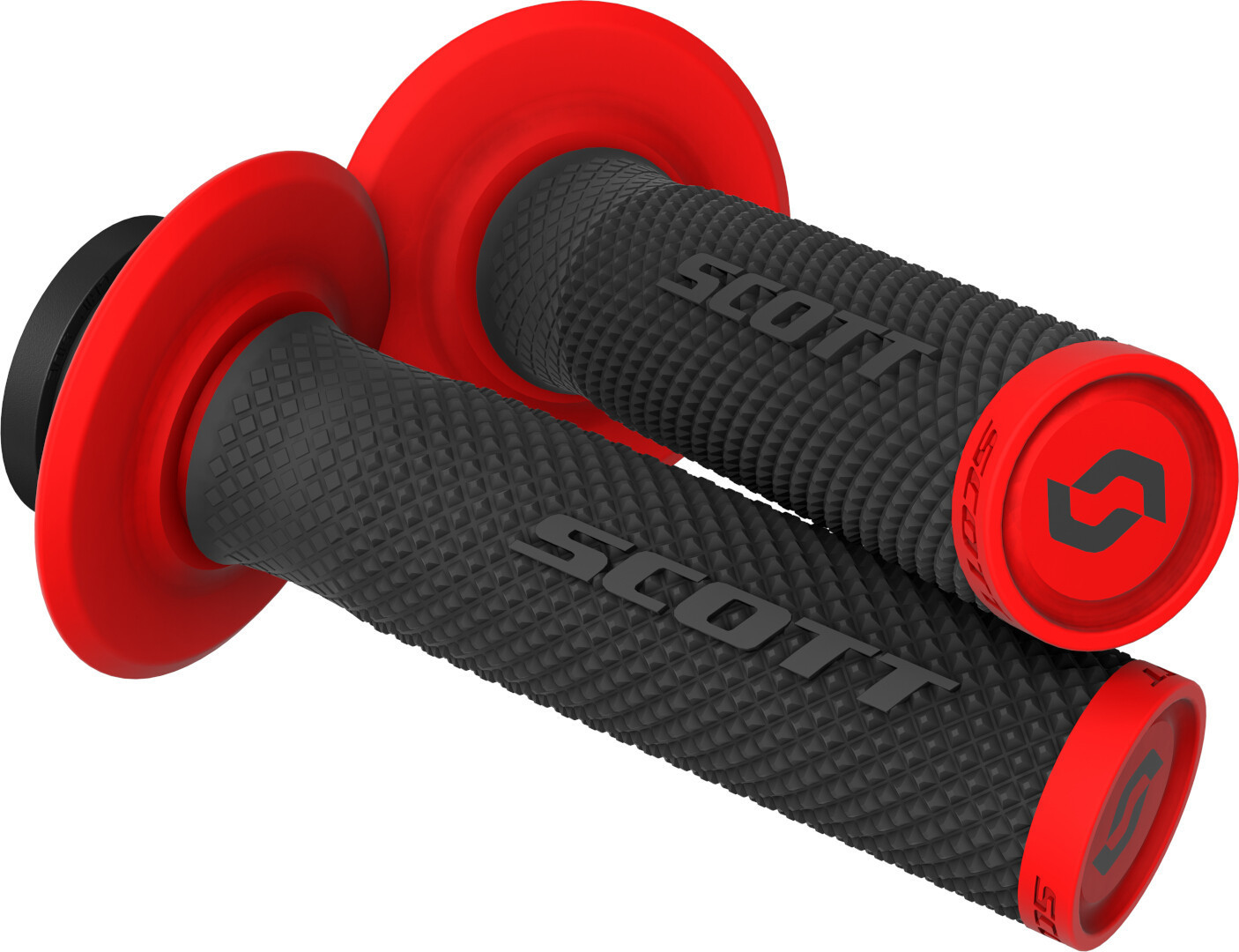 Scott SX II Lock-On Grips + Cam Set, black-red-image-260062142