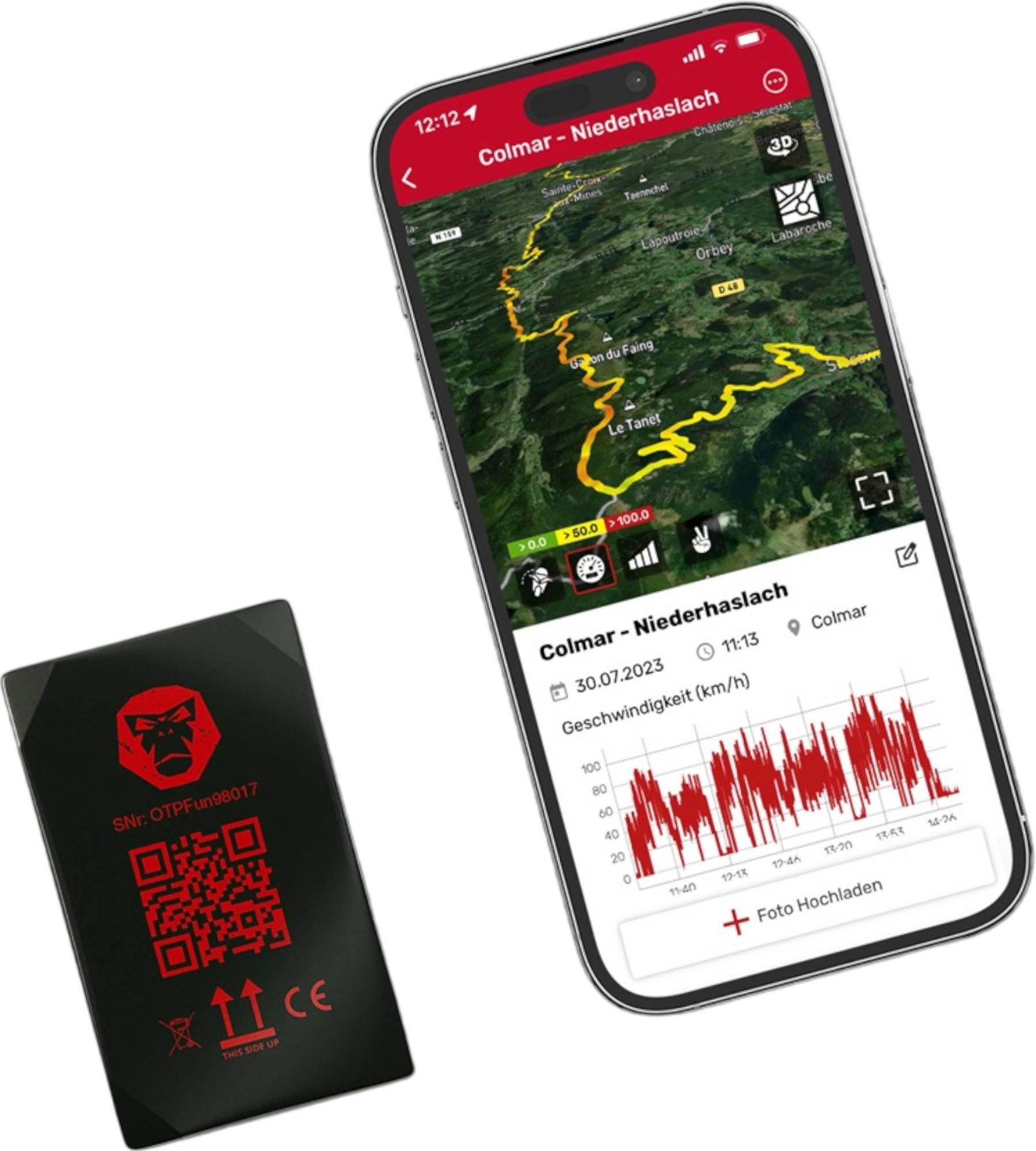 RideLink WingMan 2G, IP54 Module de suivi, noir-rouge pour Hommes