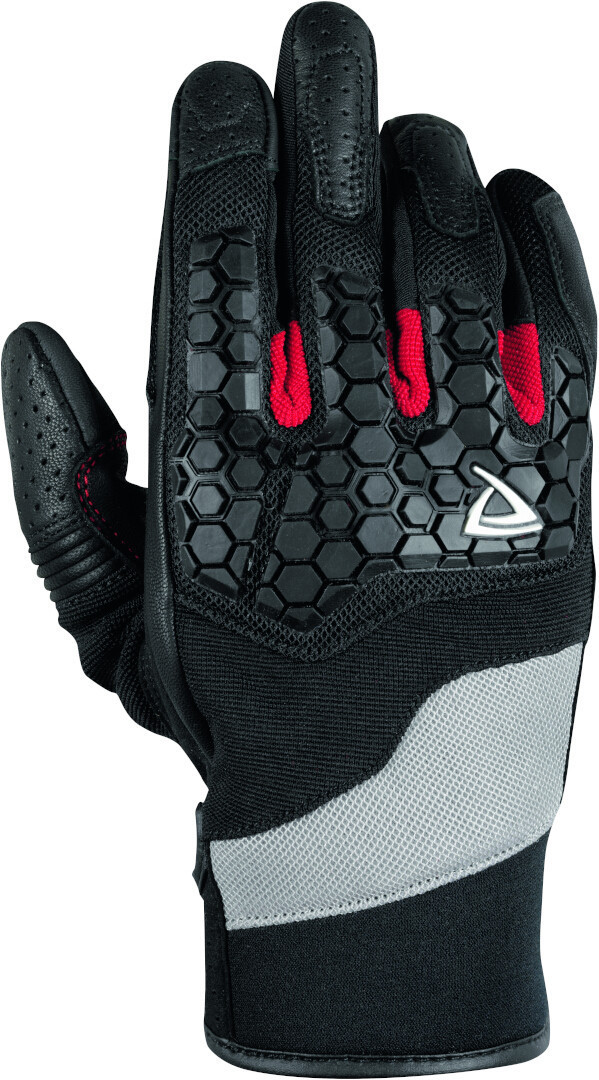 DIFI Andes Air Gants de moto, noir-gris-rouge, taille 3XL pour Hommes
