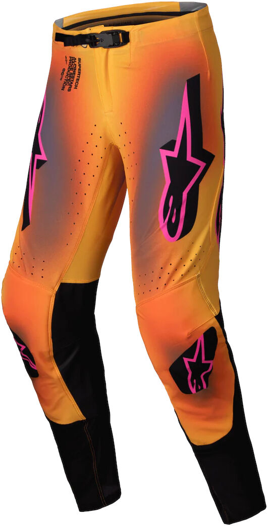 Alpinestars Supertech Lipan Штаны для мотокросса Черный/Розовый/Желтый 34 