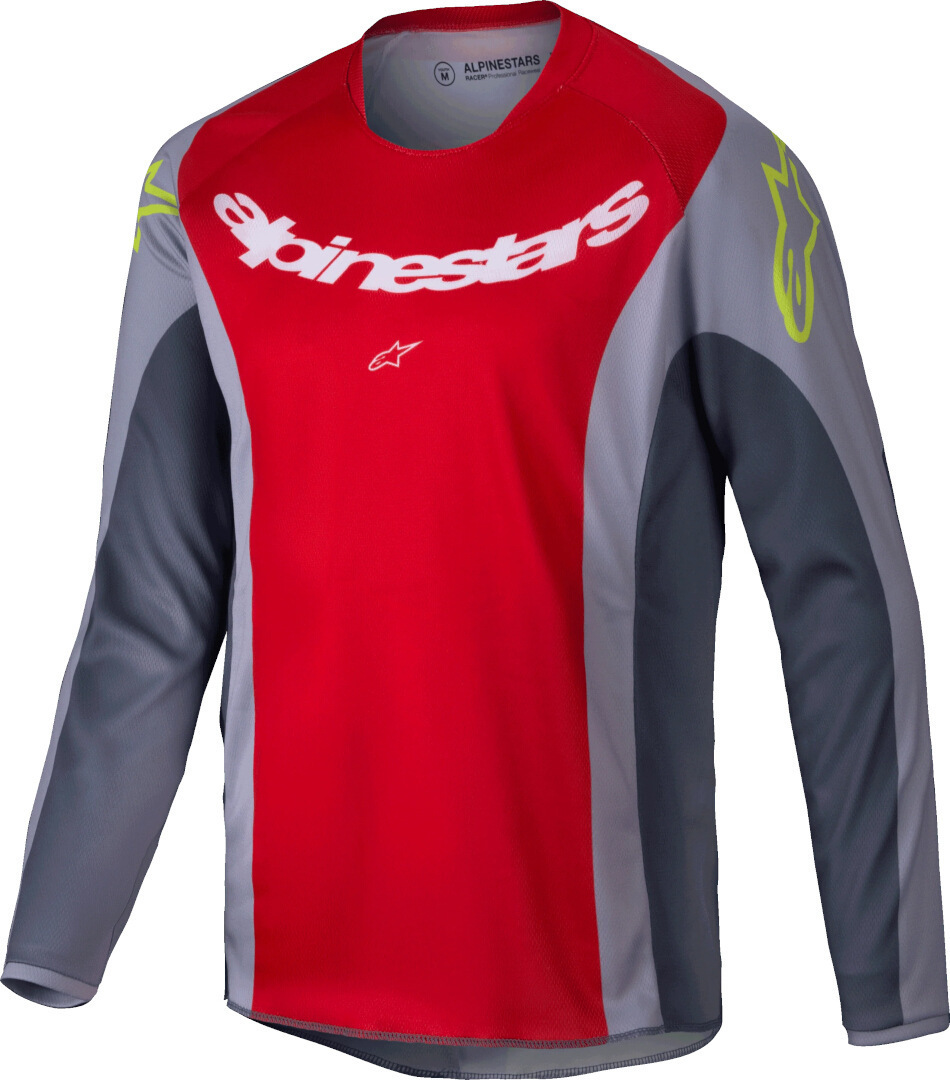 Alpinestars Unisex Grey Red Racer Melt Youth Motocross Jersey, Grey-Red, Size L