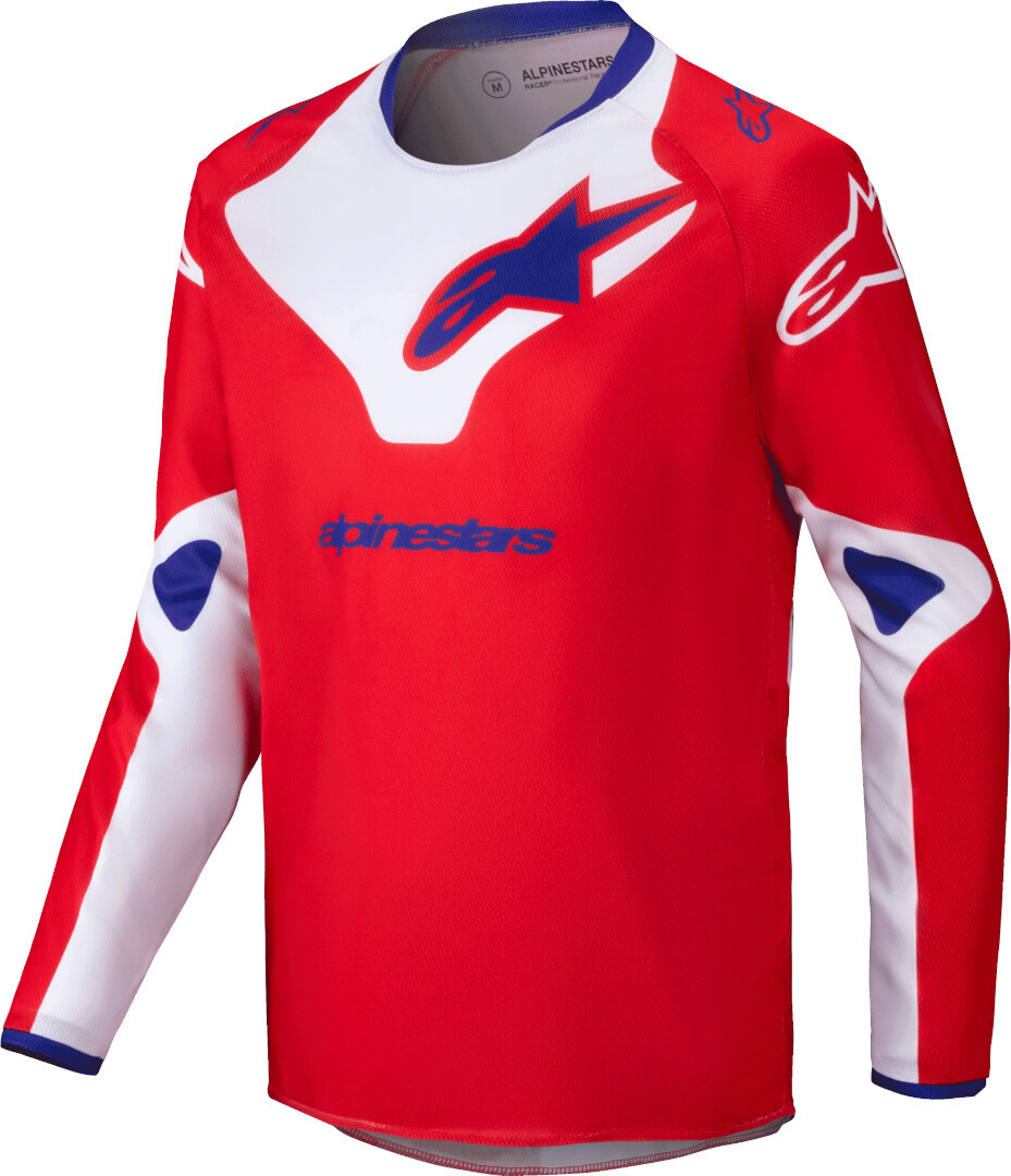 Alpinestars Unisex White Red Racer Veil Youth Motocross Jersey, White-Red, Size M