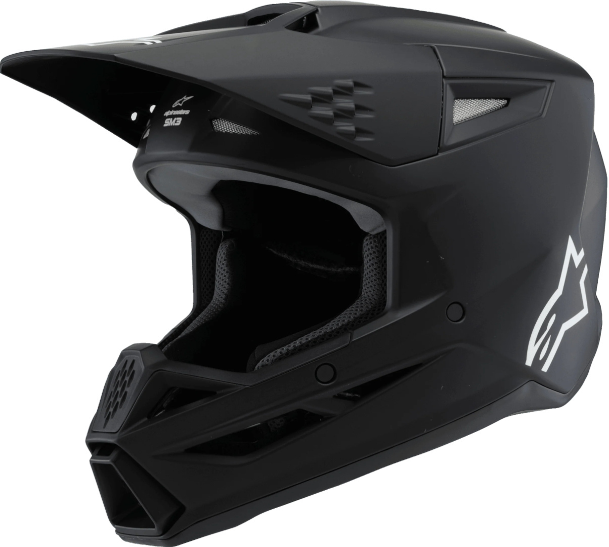 Alpinestars Unisex Black Sm3 Solid Youth Motocross Helmet, Size L