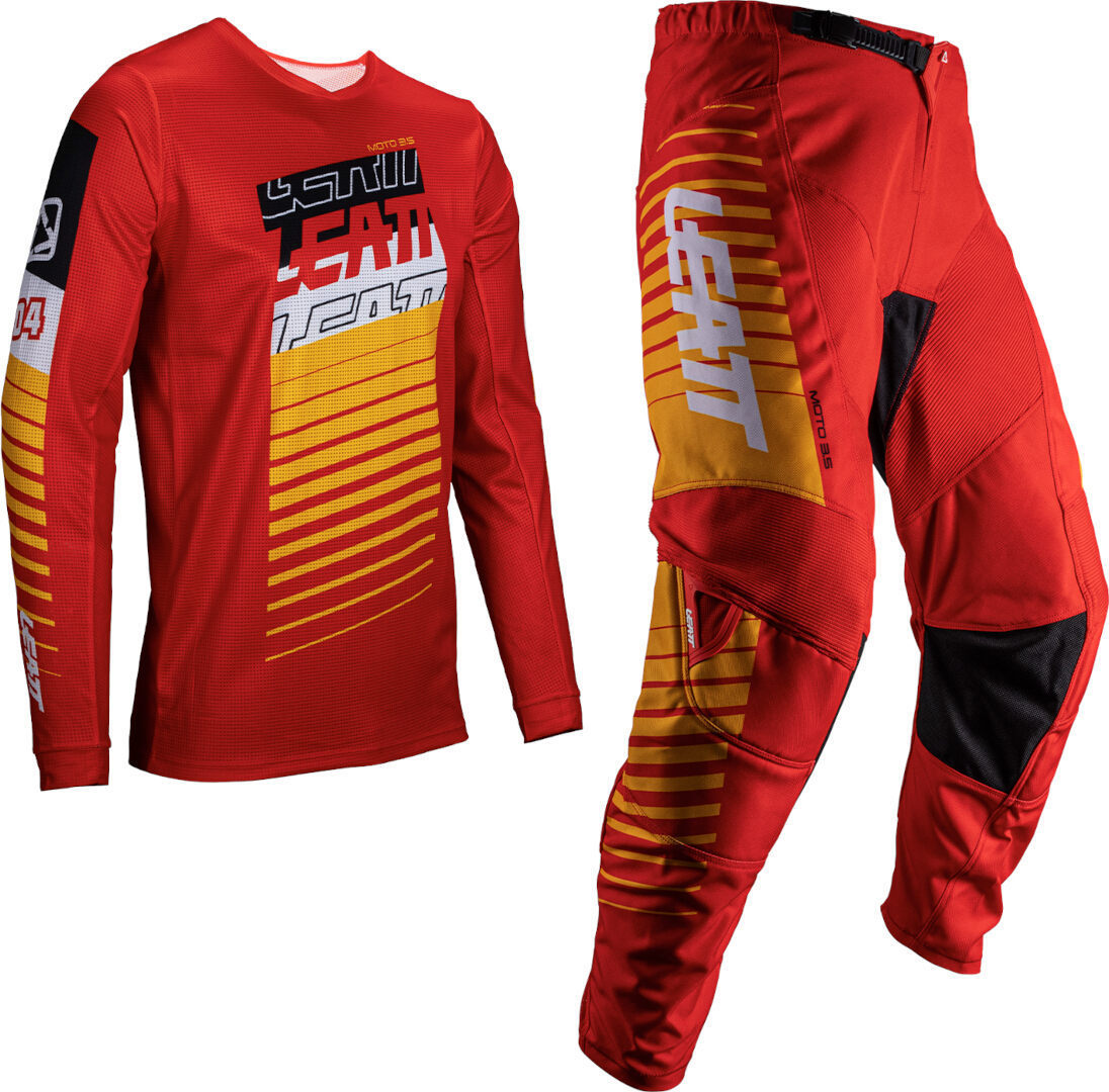 Leatt 3.5 Ride Kit Stripes 2025 Джерси и брюки для мотокросса