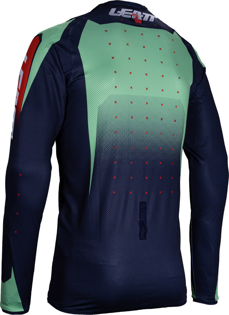 Side view of Leatt 4.5 Lite Venom 2025 Motocross Jersey, red-green-blue, Size XL for Men