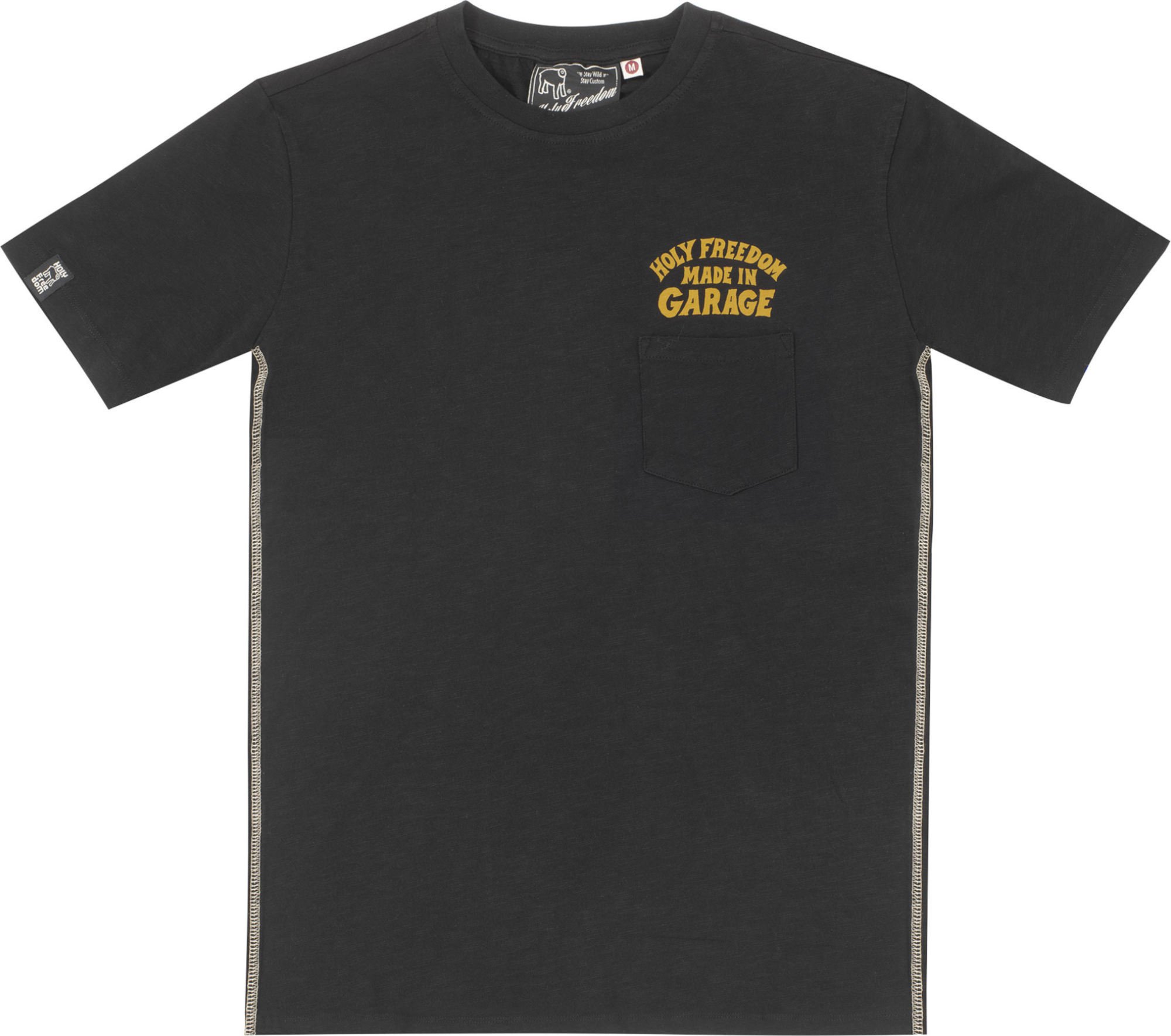 HolyFreedom Yeti nera T-shirt, noir-blanc-orange, taille S pour Hommes