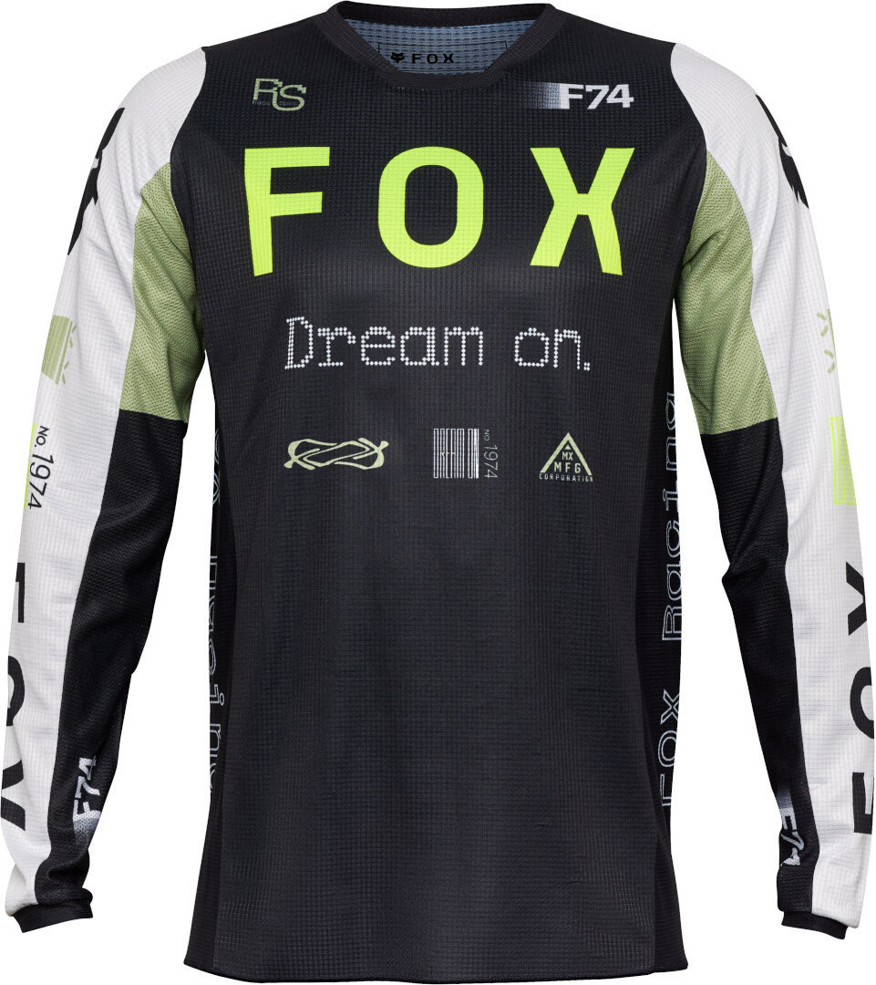 FOX 180 Race Spec Motocross Джерси Черный/Белый/Зеленый L 