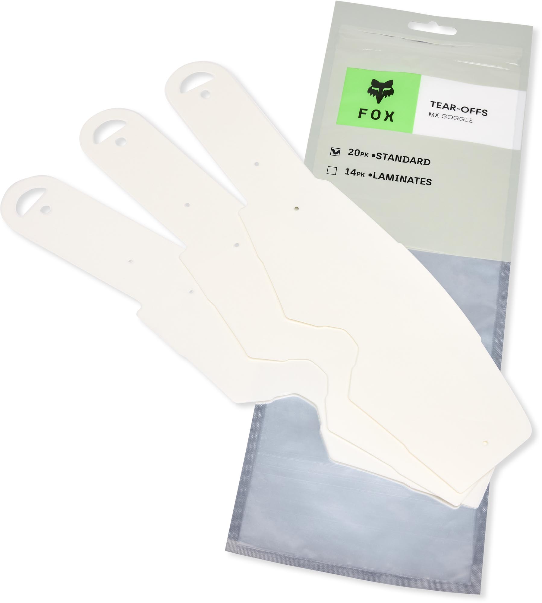 Fox Men's Clear Standard Airspace / Main 20 Pack Tear-Off Visors, For