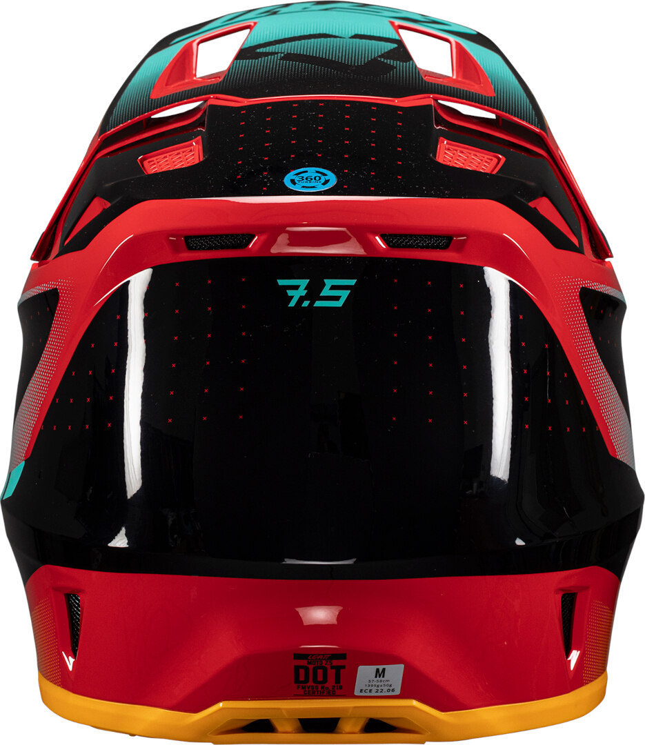 Side view of Leatt 7.5 Vector Motocross Helmet with Goggles, black-red-blue, Size L for Men