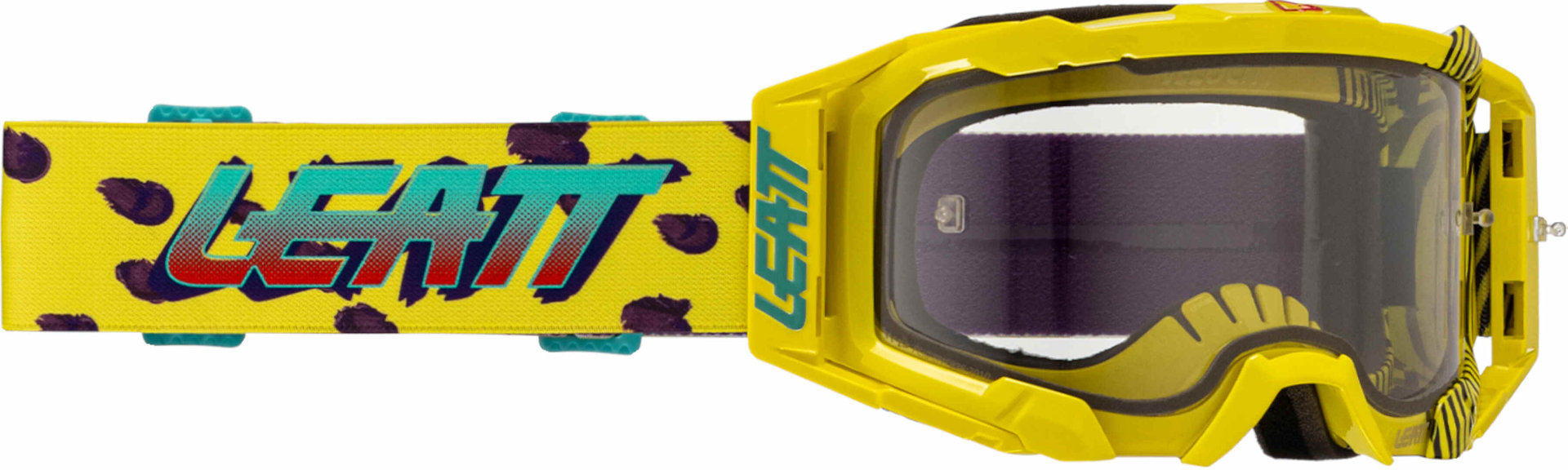 Leatt Velocity 5.5 Cheetah 2025 Motocross Goggles, blue-yellow for Men-image-613502737