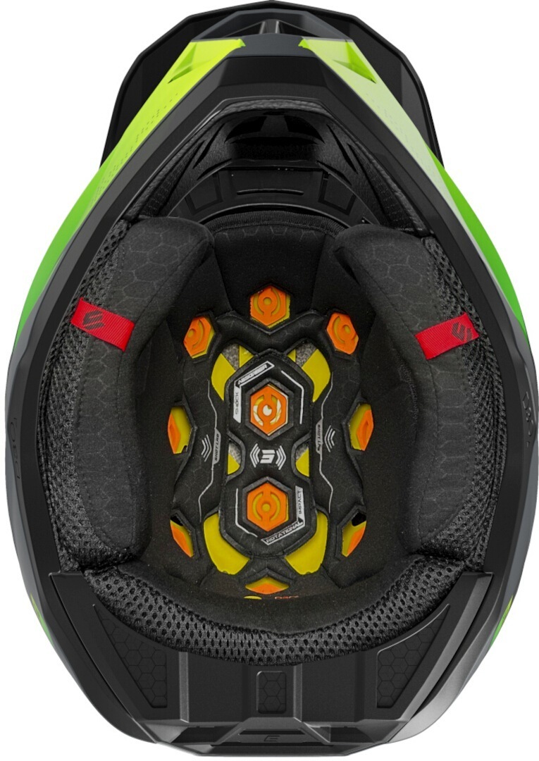 Side view of Shot Lite Ultra Motocross Helmet, grey-yellow, Size 2XL for Men