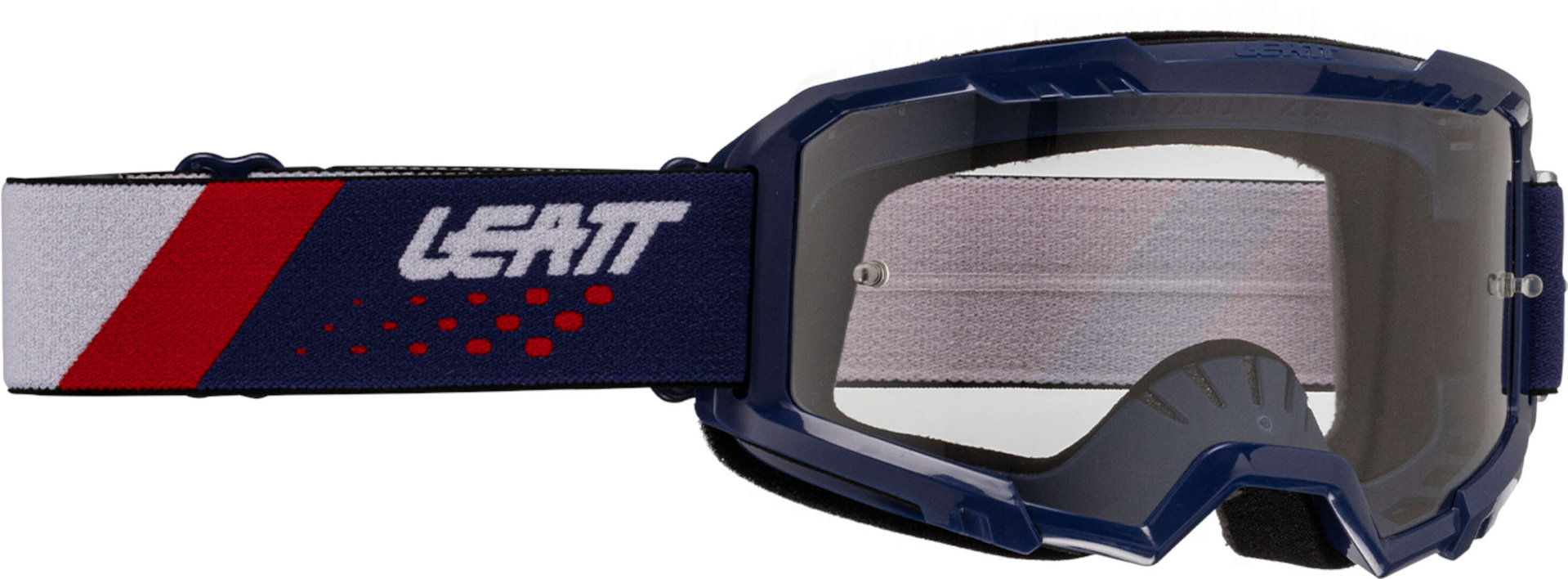 Leatt Men's White Red Blue Vizion 2.5 Dots Motocross Goggles, White-Red-Blue For