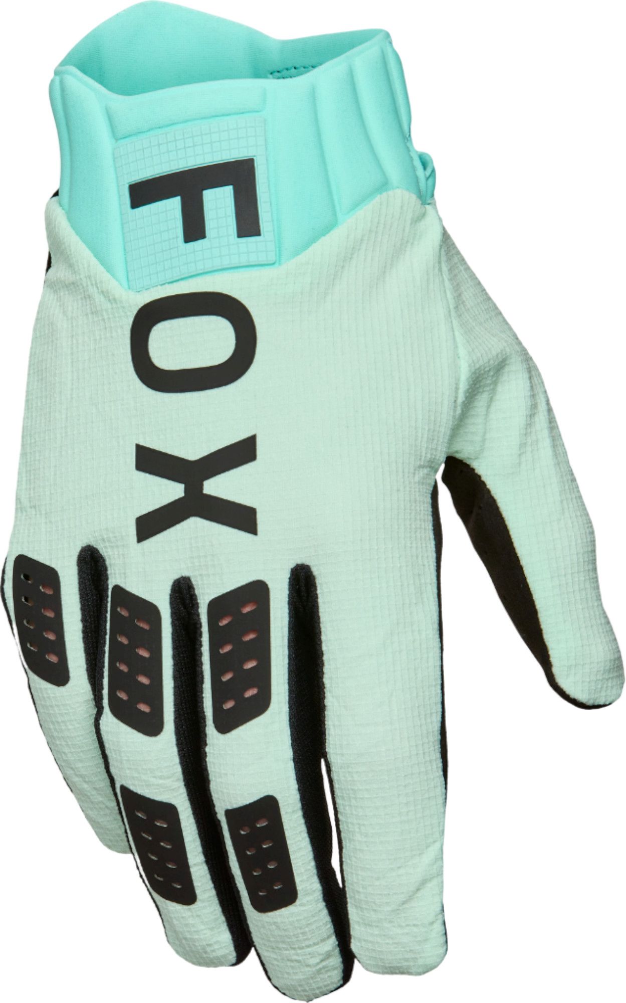 FOX Flexair Motocross Gloves, black-turquoise, Size 2XL for Men-image-938499508
