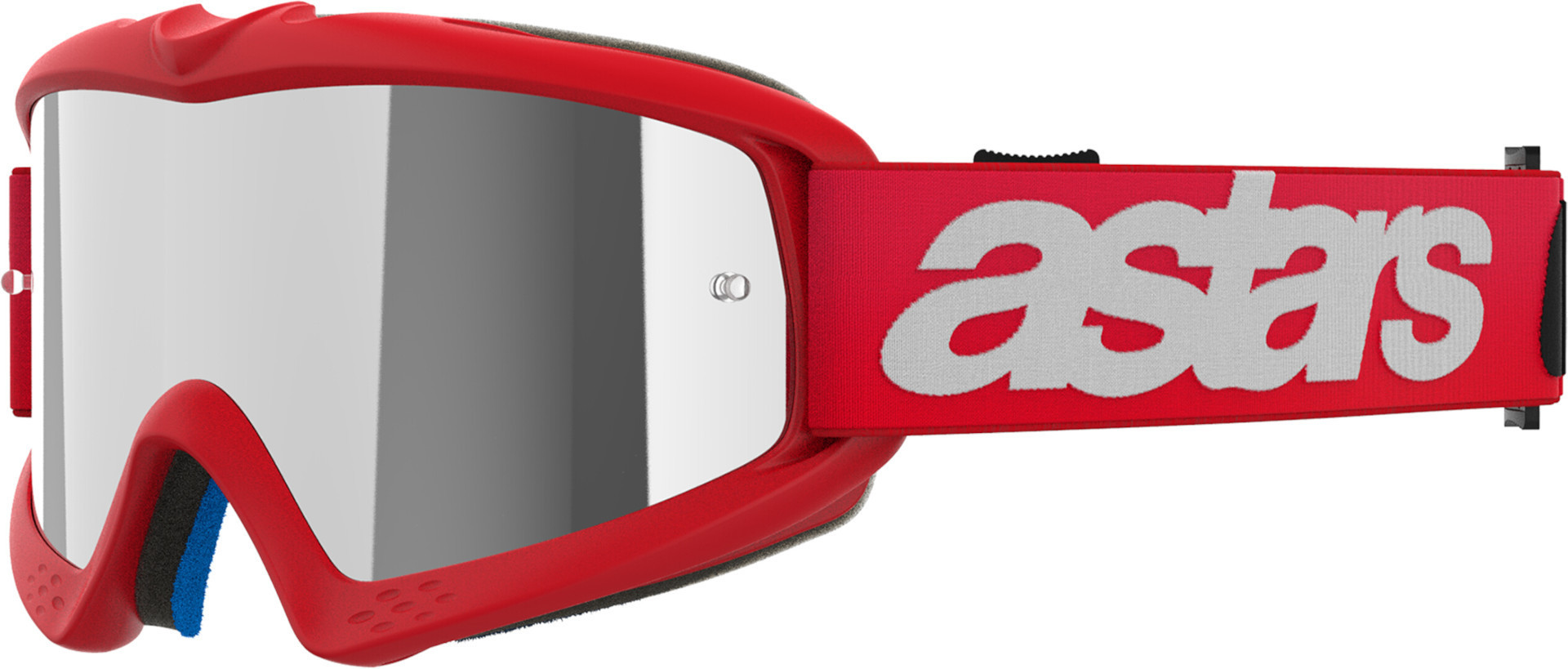 Alpinestars Unisex White Red Vision Blaze Mirrored Youth Motocross Goggles, White-Red
