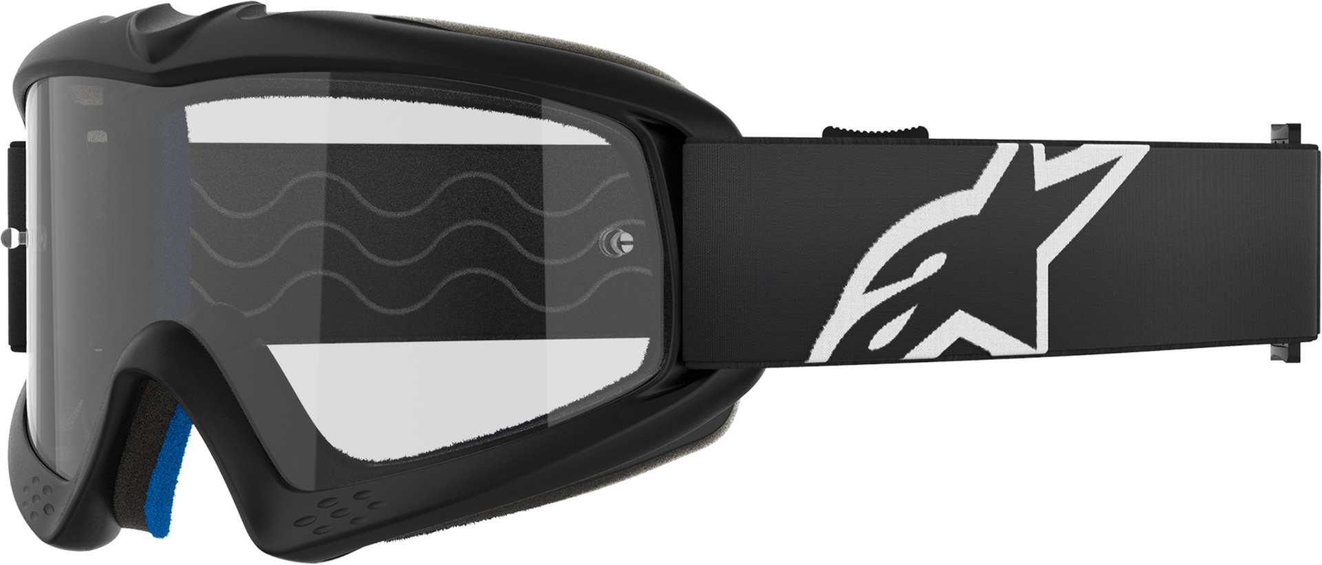 Alpinestars Unisex Black Vision Corp Clear Youth Motocross Goggles,