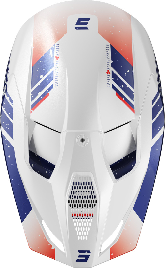 Photos - Motorcycle Helmet SHOT Furious Mirage Motocross Helmet, white-red-blue, Size XL for Men 