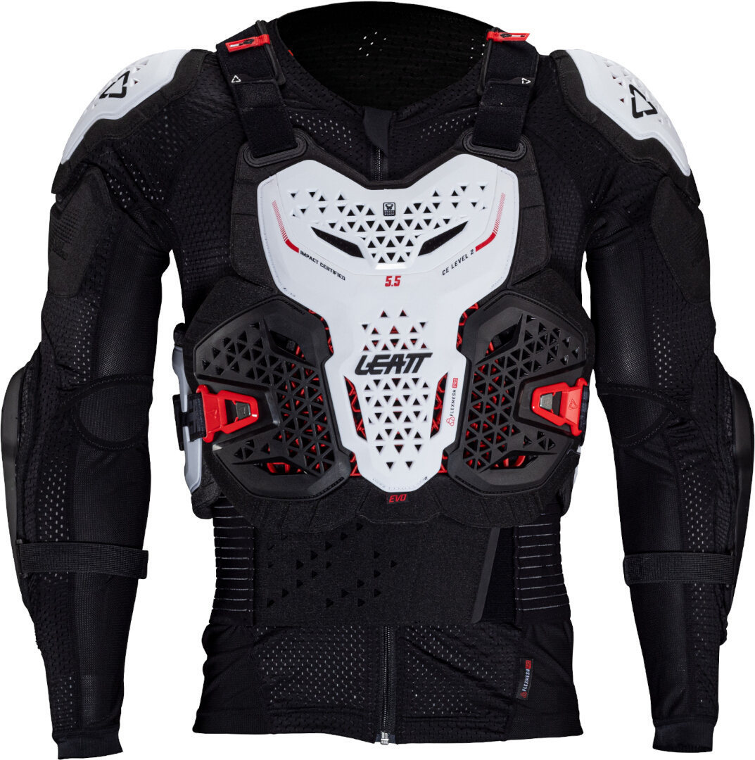 Side view of Leatt Body 5.5 EVO Protector Jacket, white, Size 2XL for Men