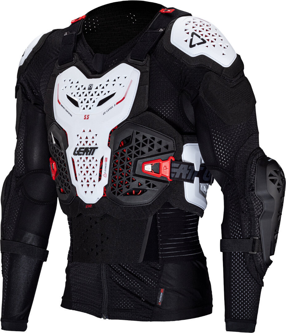 Side view of Leatt Body 5.5 EVO Protector Jacket, white, Size 2XL for Men