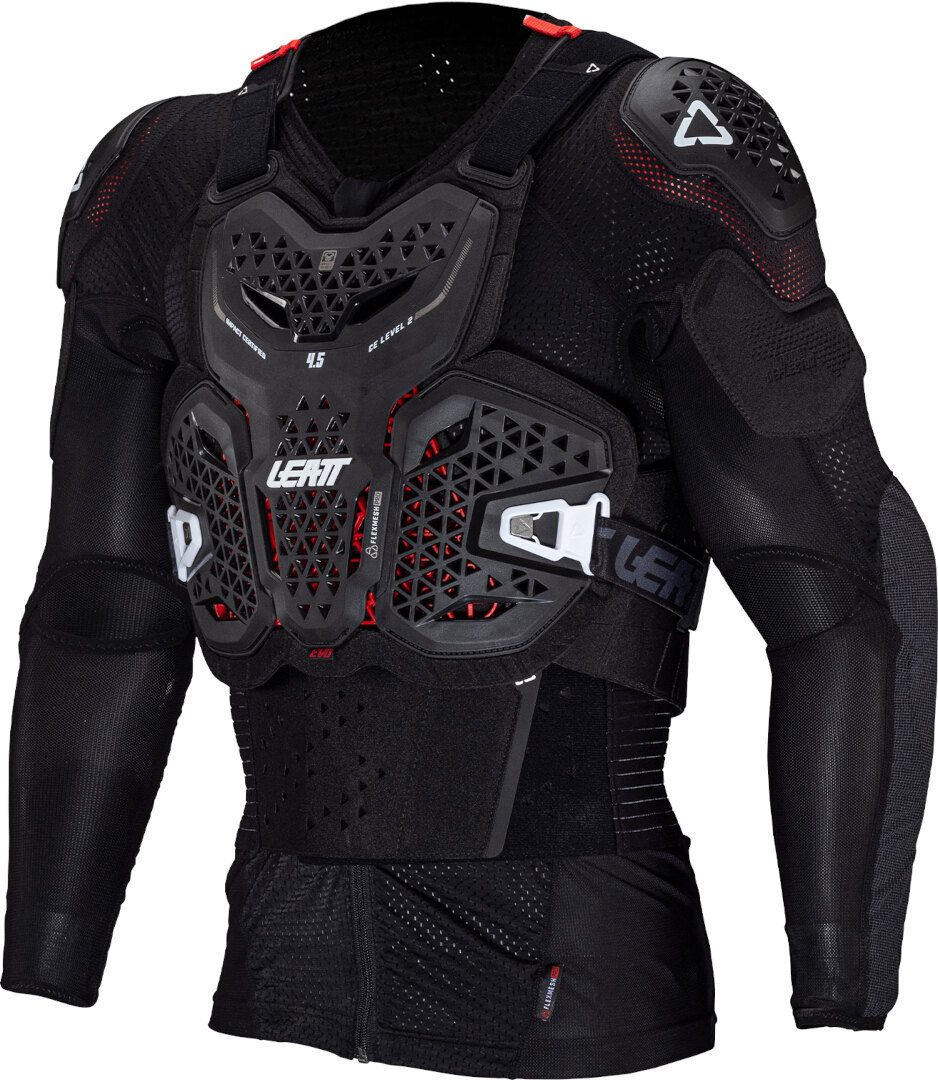 Leatt Men's Black Body 4.5 Evo Protector Jacket, For 2XL